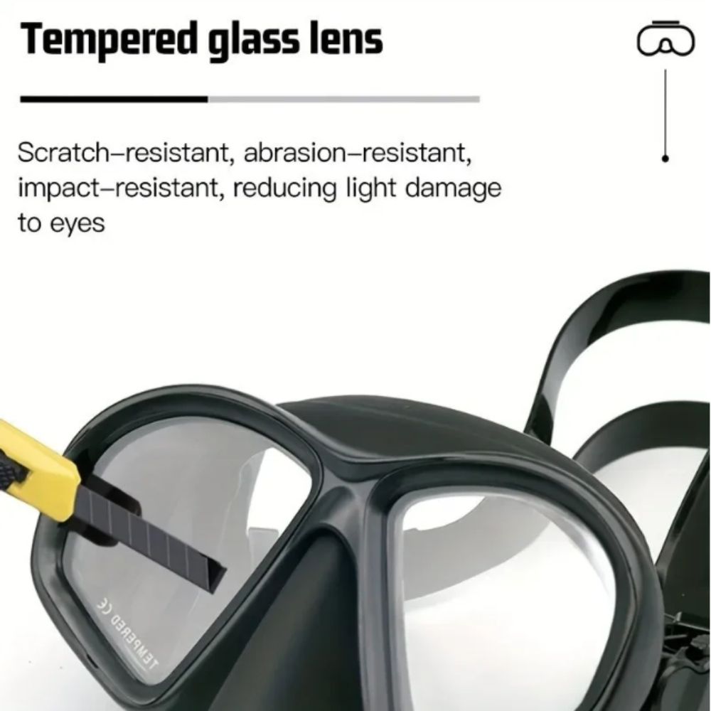 หน้ากากดำน้ำแบบกระจกนิรภัยพับไ - Snorkel Dry Top บทวิจารณ์และราคา